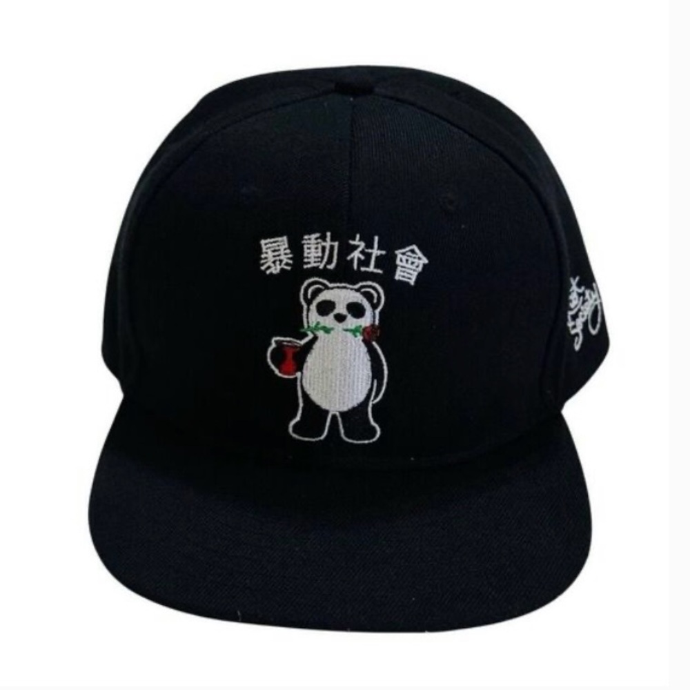 Riot Society Panda Rose Baseball Cap SnapBack